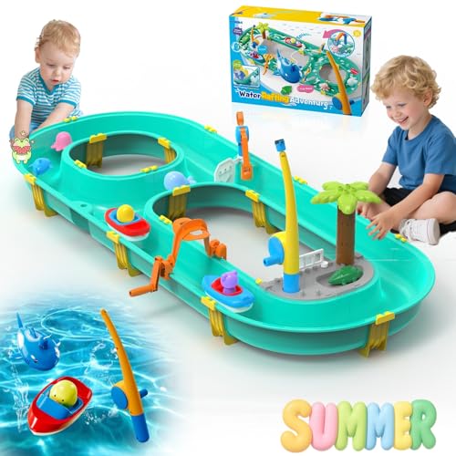 JONRRYIN Table Eau Sable Enfant 57 Pièces - Table D'Activité Extérieure Avec Accessoires Pour Enfants